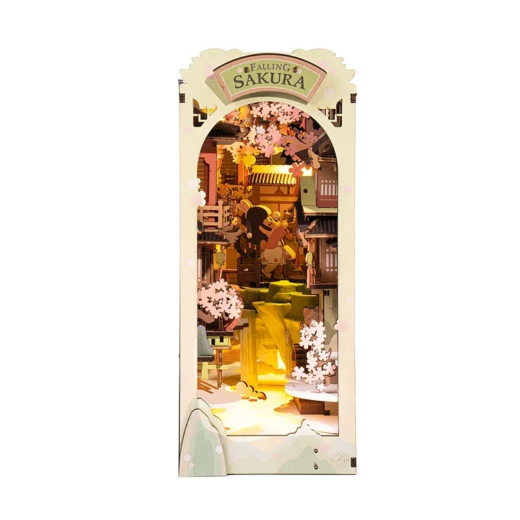Falling Sakura - Fascinating Book Nook Shelf Insert - Image 2
