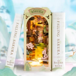 Falling Sakura - Fascinating Book Nook Shelf Insert