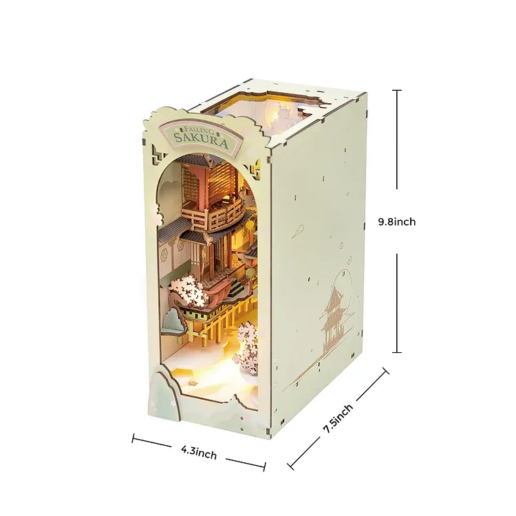 Falling Sakura - Fascinating Book Nook Shelf Insert - Image 8